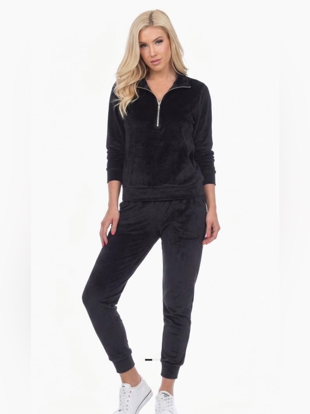 Cable & Gauge Black Velvet/Velour Jogging Suit Size:XL NWT
